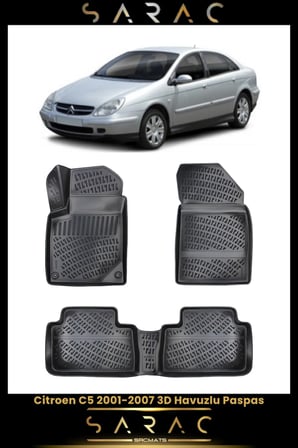 Citroen C5 2004 Model Araca Özel 3d Havuzlu Paspas