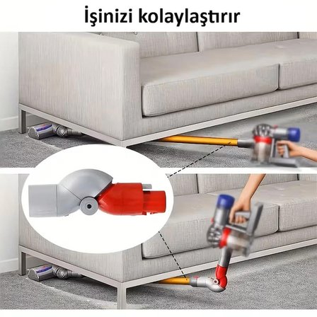 DYSON Elektrikli Süpürge Mobilya Altı Adaptörü Aparatı V7/V8/V9/V10/V11/V15 İle Uyumlu