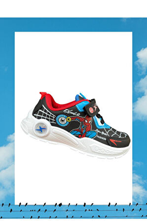 Erkek Çocuk Mevsimlik Kalın Taban Baskılı Spor Ayakkabı Sneaker