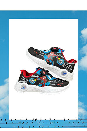 Erkek Çocuk Mevsimlik Kalın Taban Baskılı Spor Ayakkabı Sneaker