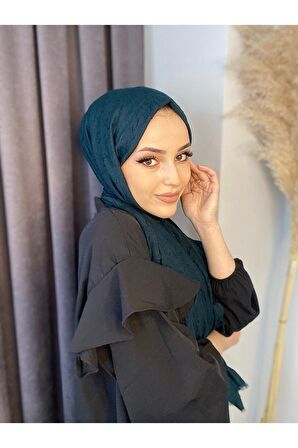 AlcanAvm Bambu Kraş Şal Petrol Rengi