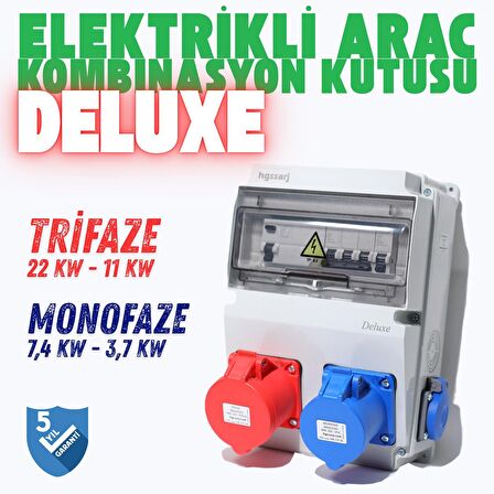 Elektrikli Araç Kombinasyon Kutusu "DELUXE" 5x32A + 3x32A + 1x16A, V i k o / P a n a s o n i c