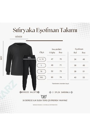 Unisex The Weekend Tasarım Basklı Bisiklet Yaka Sweatshirt - 2'li Eşofman Takımı