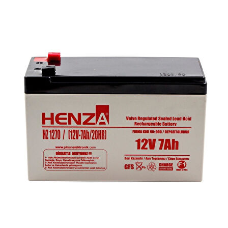 Henza 12V 7.0Ah 10 Adet Bakımsız Kuru Akü