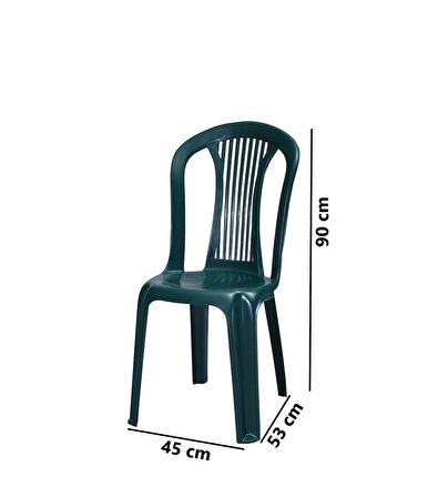 Omnipazar MT-GF187 Agosto Plastik Bahçe Balkon Sandalye 4'lü Set 