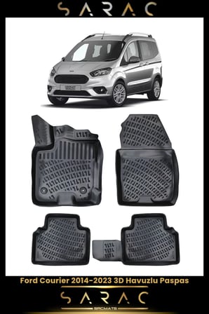 Ford Courier 2022 Model Araca Özel 3d Havuzlu Paspas