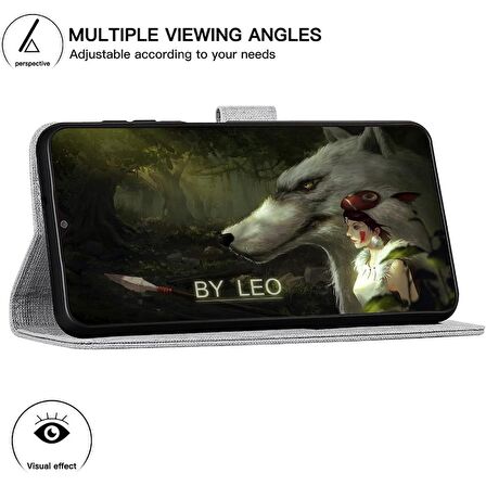 Smcase General Mobile GM 22 Kılıf Kumaş Standlı Kartlıklı Cüzdan