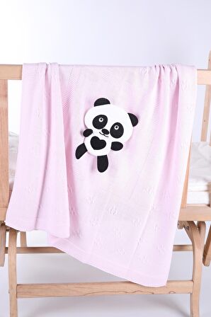 Babyhola 2001 Triko 75x80 cm Bebek Battaniyesi Pembe