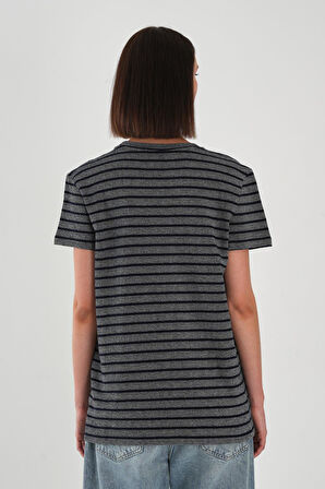 ALEXANDERGARDI Çizgili Bisiklet Yaka T-shirt