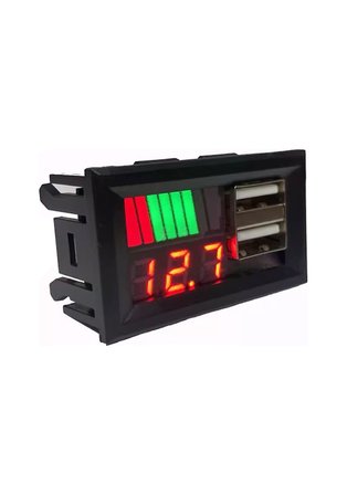 IC-278C Dijital Voltmetre USB Çıkışlı Akü Göstergesi DC 12v - 3,5amp