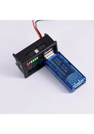 IC-278C Dijital Voltmetre USB Çıkışlı Akü Göstergesi DC 12v - 3,5amp