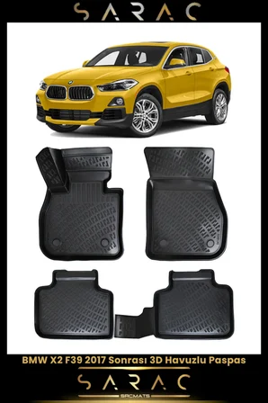 Bmw X2 F39 2019 Model Araca Özel 3d Havuzlu Paspas
