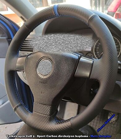 Volkswagen Golf 5 Araca Özel Direksiyon Kılıfı Nokta Karbon (Aracınızın Direksiyonuyla Teyit Ediniz)