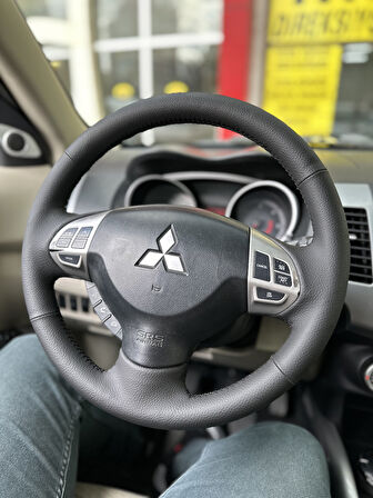 Mitsubishi Lancer 2010-2012 Araca Özel Dikmeli Direksiyon Kılıfı
