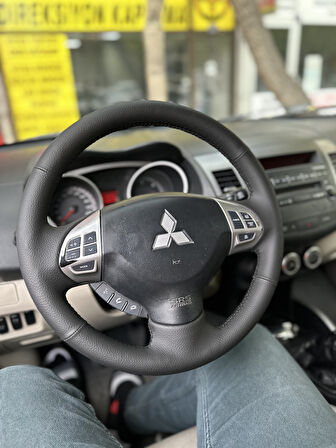 Mitsubishi Lancer 2010-2012 Araca Özel Dikmeli Direksiyon Kılıfı