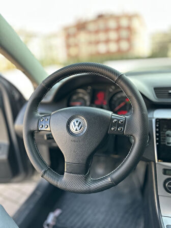 Volkswagen Golf 5 Araca Özel Direksiyon Kılıfı Nokta Karbon (Aracınızın Direksiyonuyla Teyit Ediniz)