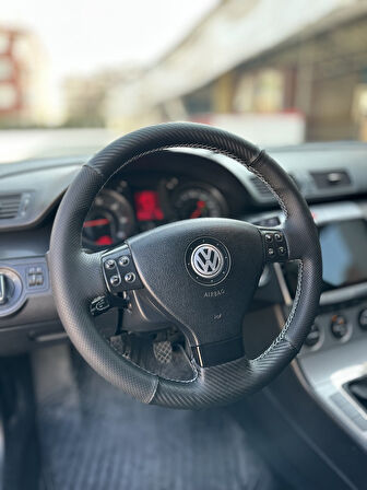 Volkswagen Golf 5 Araca Özel Direksiyon Kılıfı Nokta Karbon (Aracınızın Direksiyonuyla Teyit Ediniz)