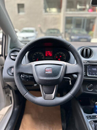 Seat ibiza 2013 KROMSUZ Araca Özel Dikmeli Direksiyon Kılıfı
