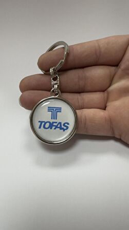 Tofaş Logolu Metal Anahtarlık Çift Yönlü (1 ADET)