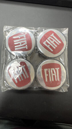 Fiat Geçme 4lü Set Jant Göbeği Nikelaj Kaplama 57/57 Mm Çap 