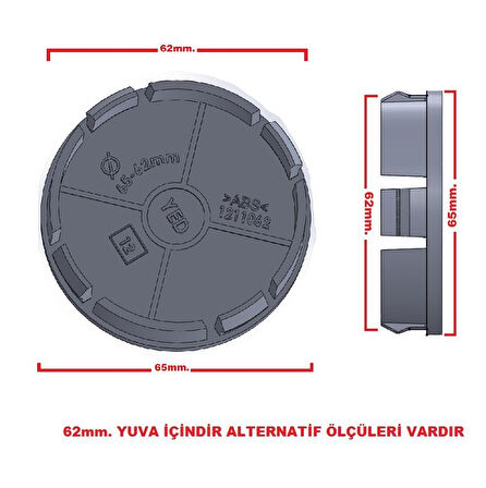 Honda Jant Göbeği 65/69 (65mm Yuva) 4lü Set