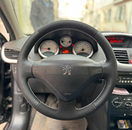 Peugeot 207 Uyumlu Direksiyon Kılıfı (NOKTA ALCANTRA)