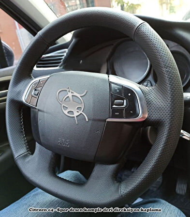 Citroen C4 Araca Özel Dikmeli Direksiyon Kılıfı (SOFT NOKTA DÜZ)