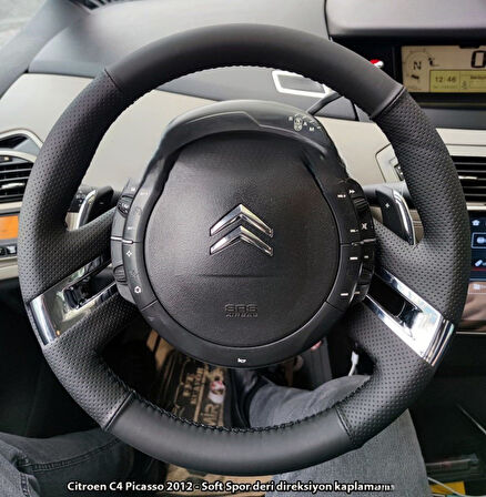 Citroen C4 Picasso 2012 Araca Özel Direksiyon Kılıfı (SOFT NOKTA BENTLEY)