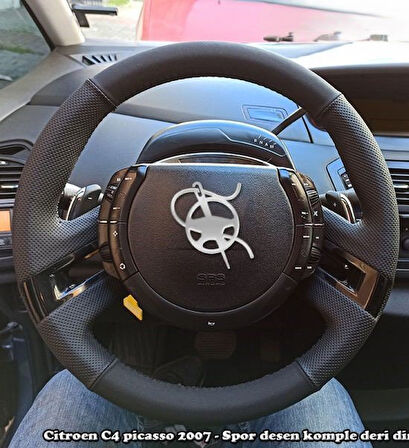 Citroen C4 Picasso 2012 Araca Özel Direksiyon Kılıfı (NOKTA DÜZ)