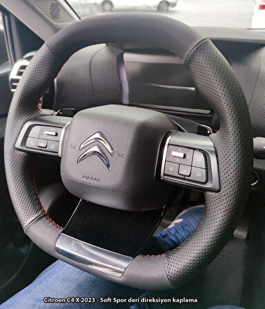 Citroen C4 X 2023 Araca Özel Direksiyon Kılıfı (SOFT NOKTA NAPA)