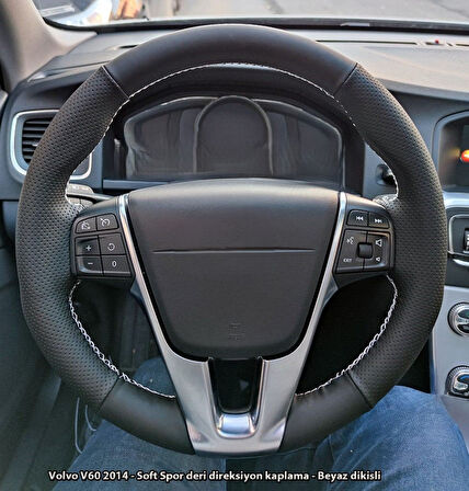 Volvo S60 2014 Araca Özel Direksiyon Kılıfı (SOFT NOKTA NAPA)
