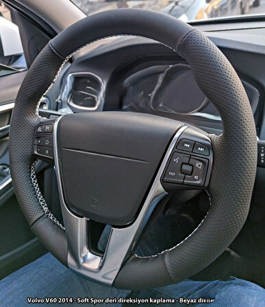 Volvo S60 2014 Araca Özel Direksiyon Kılıfı (SOFT NOKTA NAPA)