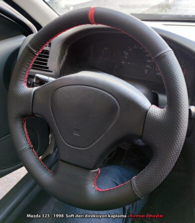 Mazda 323 1998 Araca Özel Direksiyon Kılıfı (SOFT NOKTA NAPA)