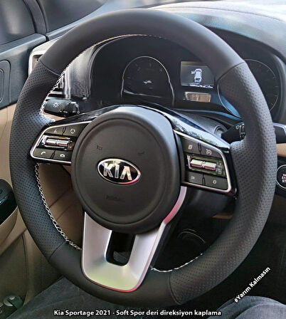 Kia Sportage 2021 Araca Özel Direksiyon Kılıfı (SOFT NOKTA NAPA)