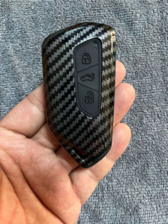 Volkswagen Seat Skoda Siyah Parlak Karbon Anahtar KABI