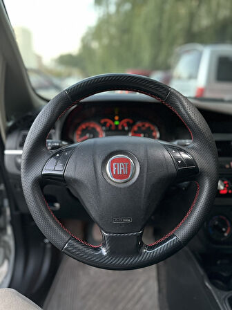 Fiat Linea Doblo- Fiorino Punto Tuşlu Araca Özel Dikmeli Direksiyon Kılıfı AÇIKLAMAMIZI OKUYUNUZ