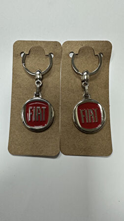 Fiat Kırmızı Logolu Metal Otomobil Anahtarlığı 2 ADET KEMER SUSTURUCU 1 ADET