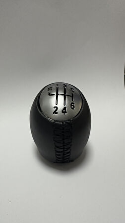 Renault Fluence / Megane 3  / Scenic 3 SİYAH Deri Vites Topuzu (6 İLERİ)