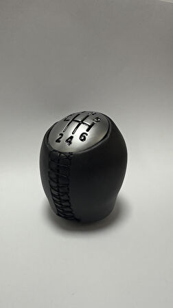 Renault Fluence / Megane 3  / Scenic 3 SİYAH Deri Vites Topuzu (6 İLERİ)