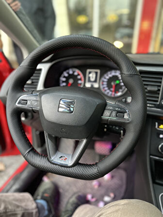 Seat Leon FR Araca Özel Dikmeli Direksiyon Kılıfı AÇIKLAMAYI OKUYUNUZ