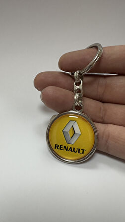 Renault Logolu Metal Anahtarlık Çift Yönlü (1 ADET)