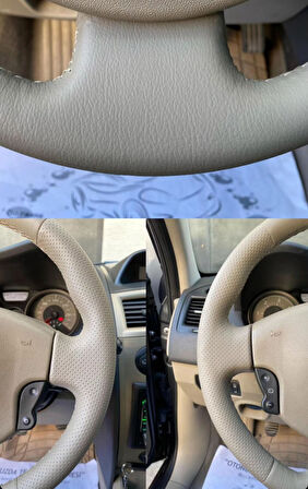 Megane 2 Araca Özel Direksiyon Kılıfı (Airbeg Rengiyle Aynı Renk)