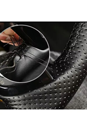 Clio 2 Araca Özel Direksiyon Kılıfı (Noktalı Nubuk Yüzüklü)