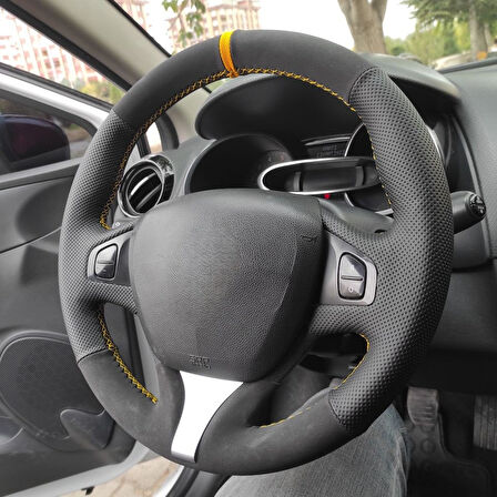 Clio 4 FAZ 1 2014-2017 Araca Özel Direksiyon Kılıfı (Makyajlı Kasalara Uyumlu Değildir)