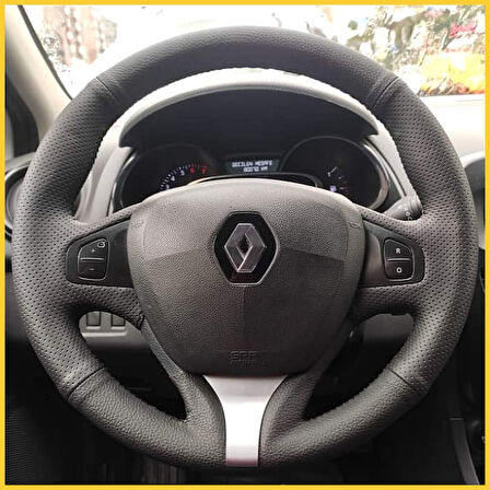 Clio 4 FAZ 1 2014-2017 Araca Özel Direksiyon Kılıfı (Makyajlı Kasalara Uyumlu Değildir)