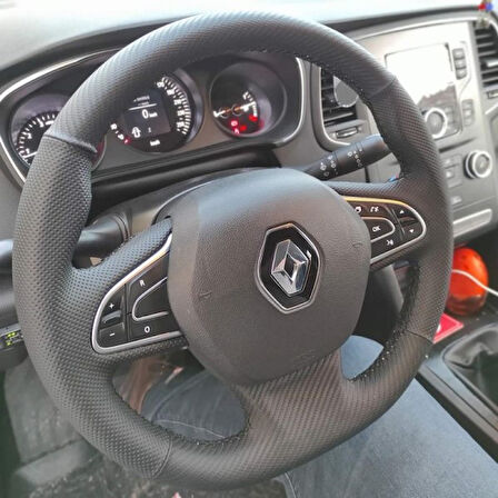 Megane 4 Araca Özel Direksiyon Kılıfı KARBON NOKTA