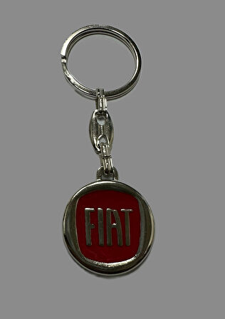 Fiat Kırmızı Logolu Metal Otomobil Anahtarlığı 1 ADET 2.KALİTE