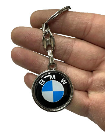 Bmw Yazılı Metal Damla Anahtarlık Çift Yönlü (1 ADET)