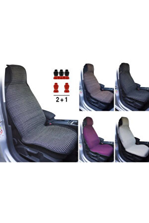 Universal Oto Koltuk Kılıfı Terletmez Minder 3 Parça BORDO RENK