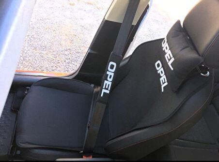 OPEL Nakışlı Ön İkili Oto Koltuk Minderi 2 Adet Boyun Yastığı 2 Adet Kemer Pedi SİYAH